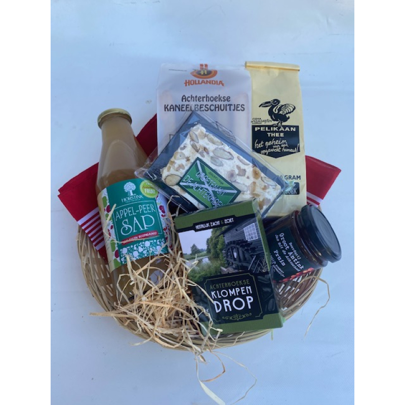 Achterhoeks Kerst- kadopakket in mand